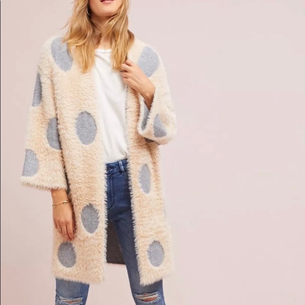 Anthropologie Rare Polka Dot Moth Sweater/Cardigan